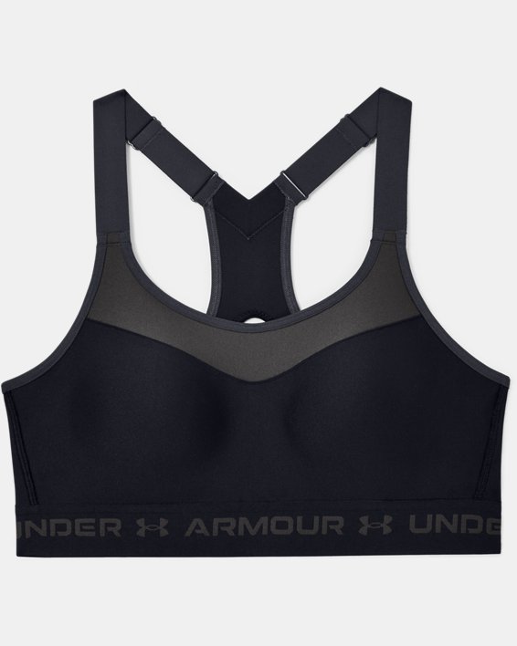 Damen Armour® High Crossback Sport-BH, Black, pdpMainDesktop image number 10